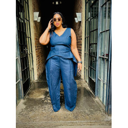 High Waisted Denim Pants